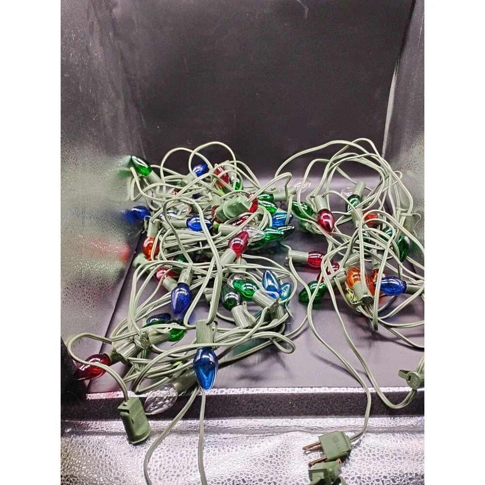 Vth GE Christmas String Lights ~  4 Sets of 15/1 Set Of 25 ~ Multi Color Indoor